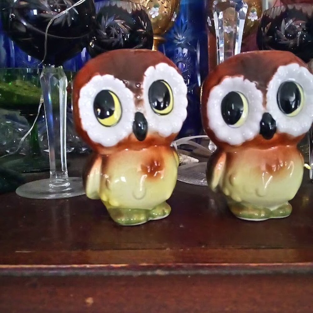 Owl vintage salt and pepper shackers ec